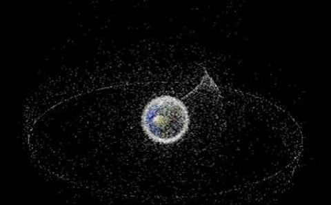 Space debris simulatlion